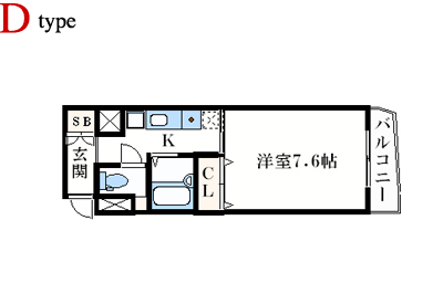 ロールス立花間取りDtype